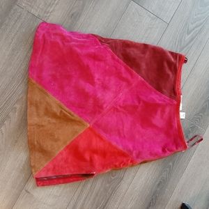 Suede colored skirt